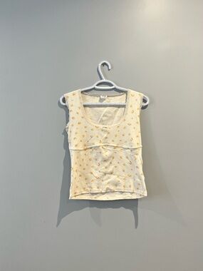 Cotton On Cream Tank with Yellow Floral Ditsy Print